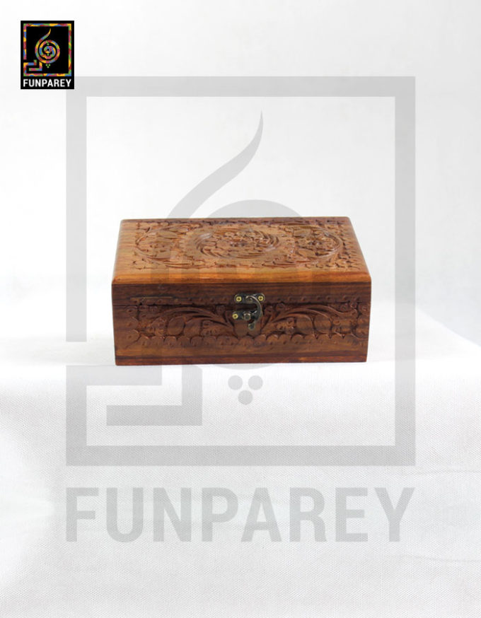 Hand Carved Wooden Jewelry Box 6/9