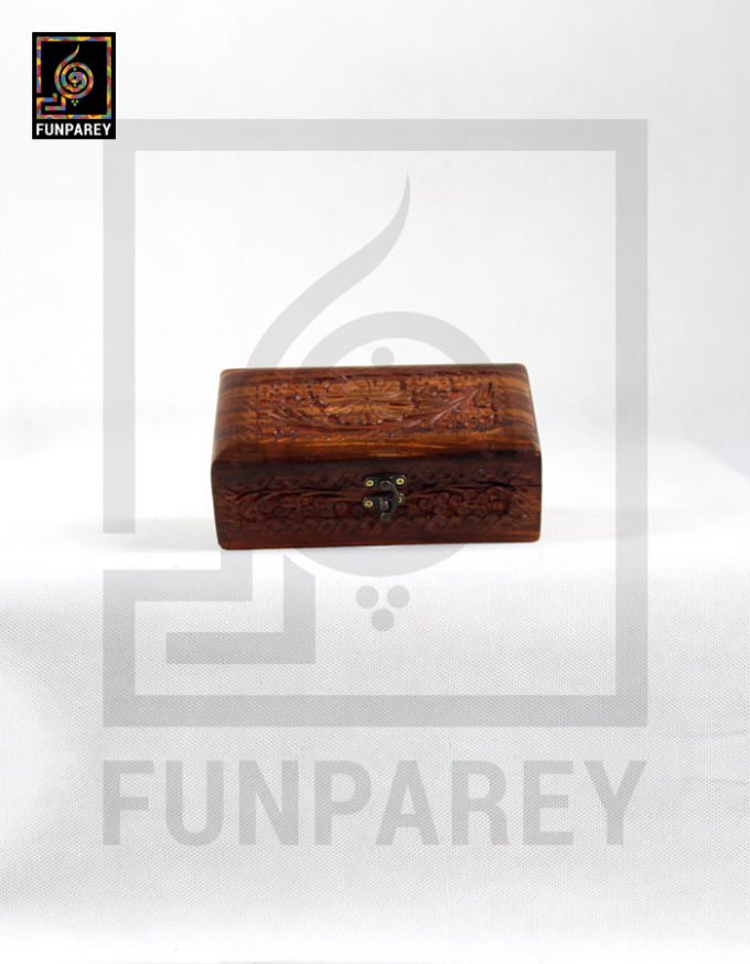 Hand Carved Wooden Jewelry Box 4/7