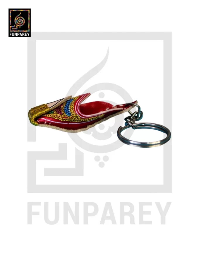 Hand Crafted Tribal Keychain - Khussa Chappal