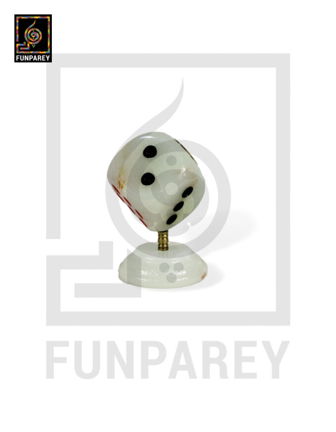 Onyx Stone Dice Table Clock 3" - Image 3