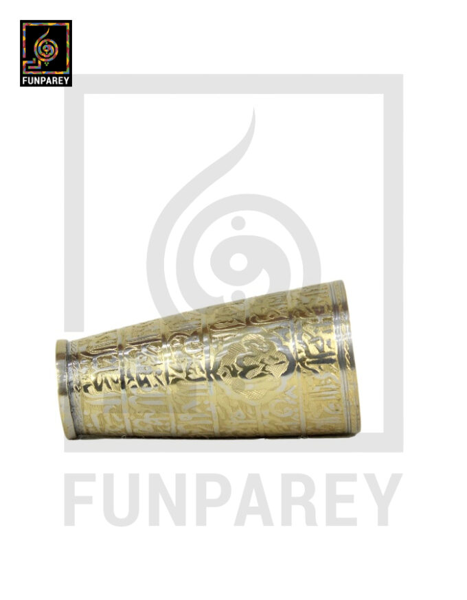 Handcrafted Brass Glass with Embossed "Asma ul Husna" - Image 5