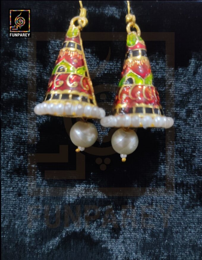 Ethnic Tribal Metallic Earrings "Chime Pastoral" - Image 4