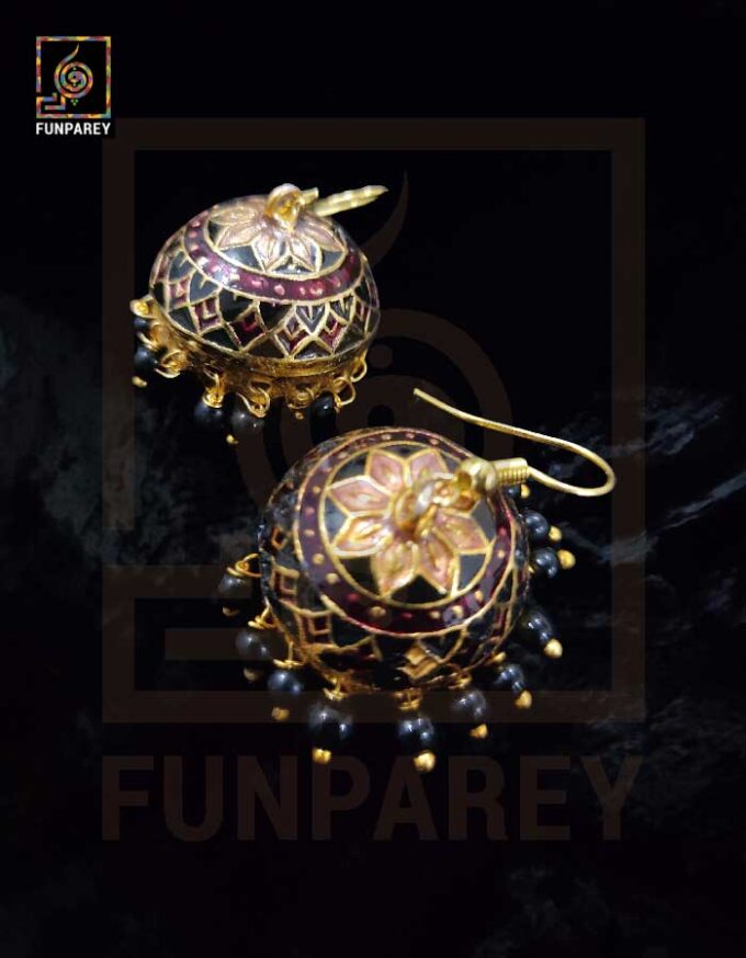 Ethnic Tribal Metallic Earrings "Czarina Cupric" - Image 5