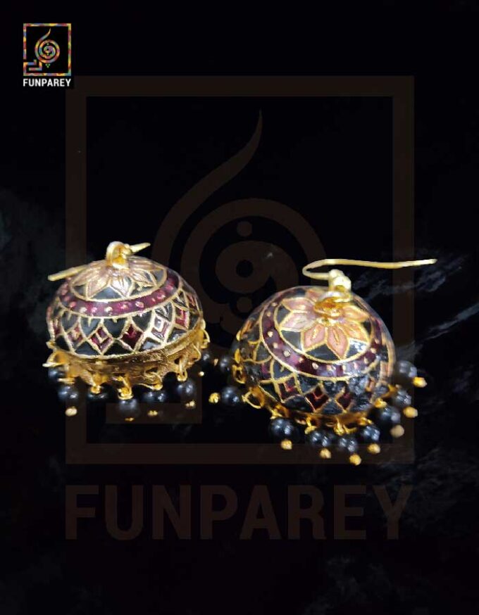 Ethnic Tribal Metallic Earrings "Czarina Cupric" - Image 6