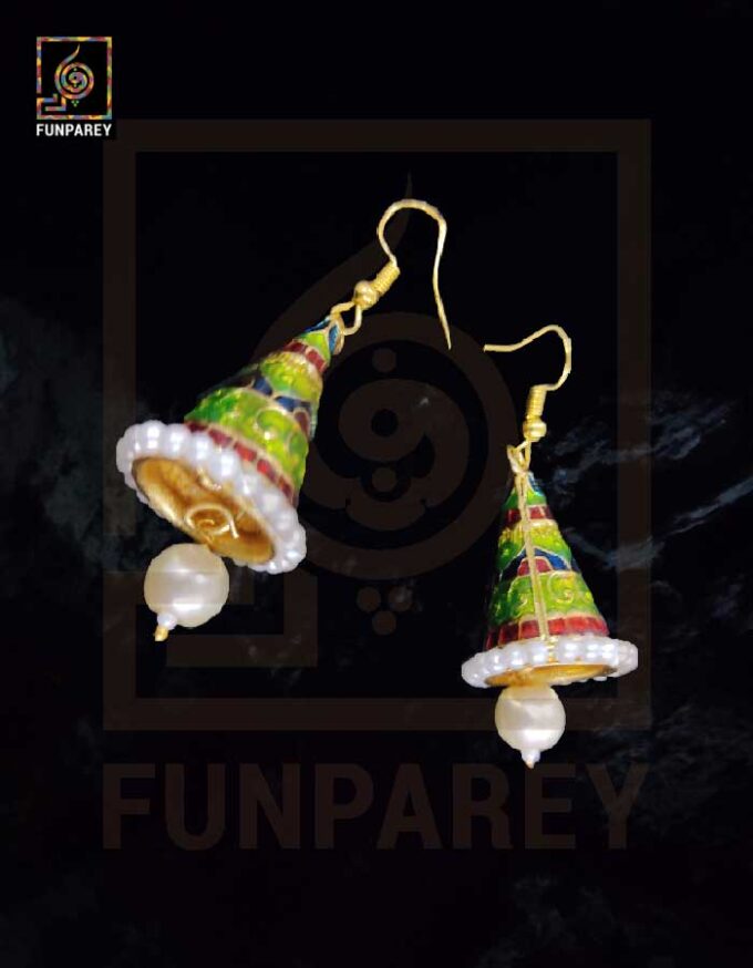 Ethnic Tribal Metallic Earrings "Chime Pantone" - Image 2