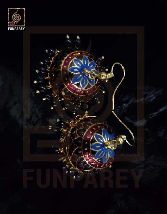 Ethnic Tribal Metallic Earrings "Czarina Naval" - Image 2