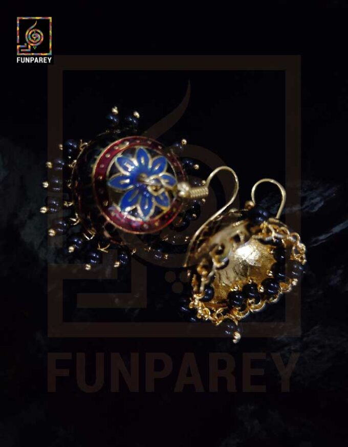 Ethnic Tribal Metallic Earrings "Czarina Naval" - Image 4