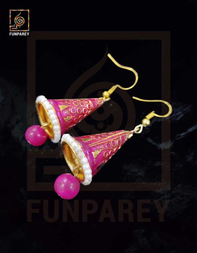 Ethnic Tribal Metallic Earrings "Chime Floral"