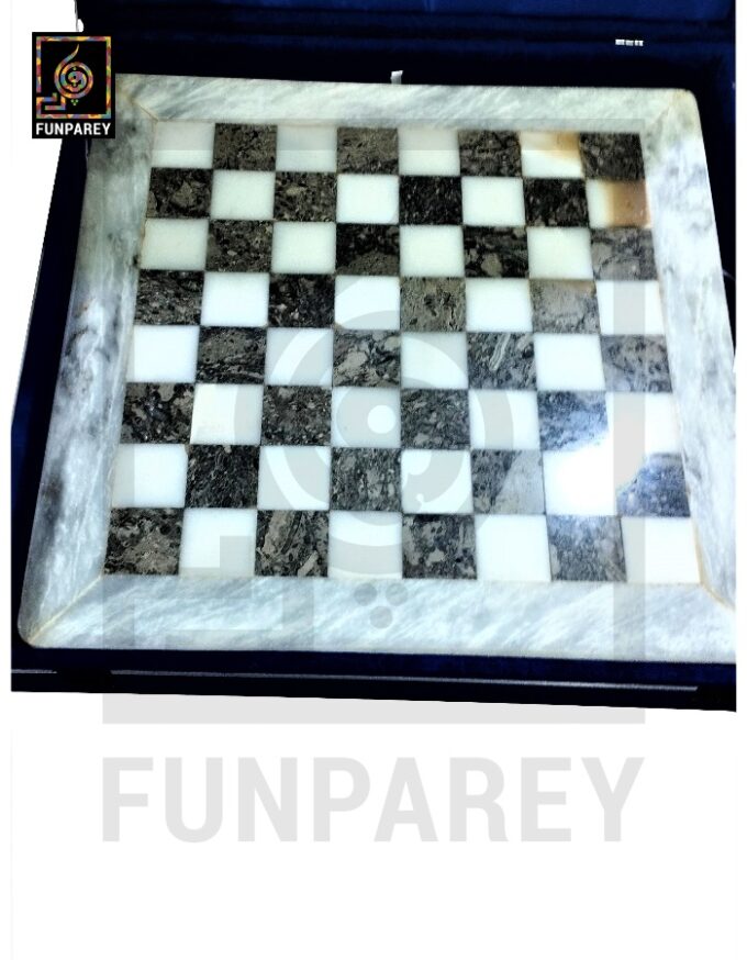 Premium Onyx Stone Chess Board with Pieces Complete Set 12x12 - Image 5