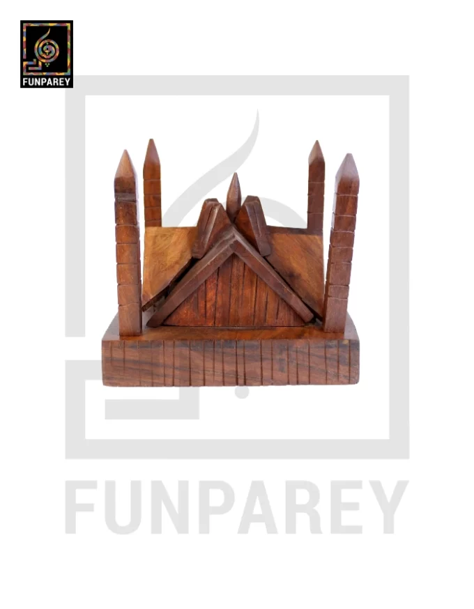 Handmade Wooden Premium Faisal Masjid Model 7" - Image 4