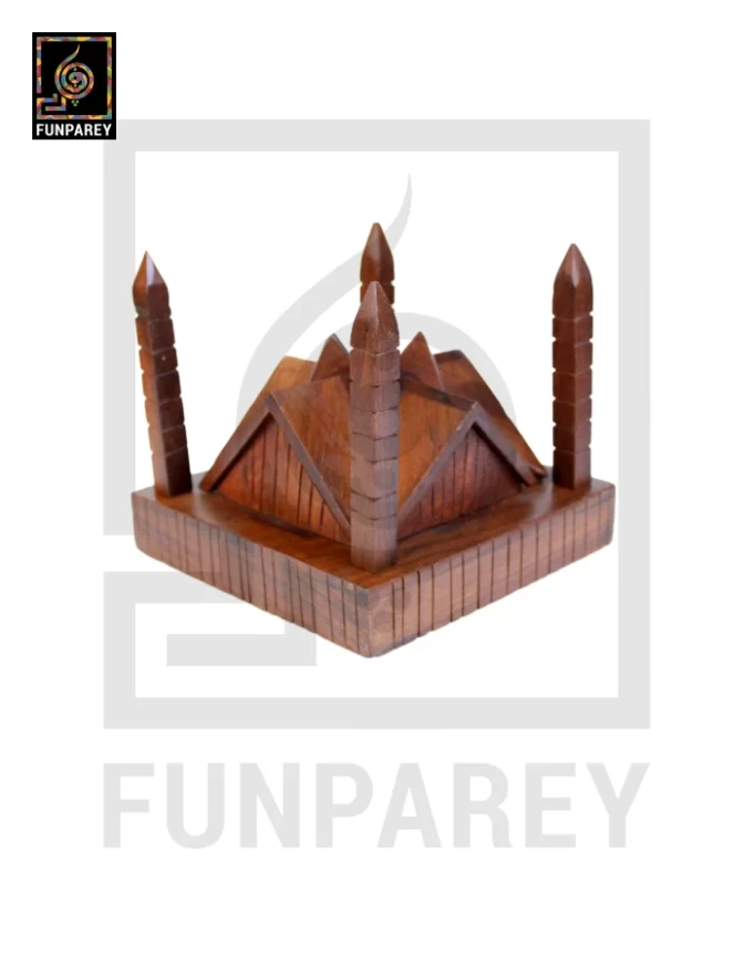 Handmade Wooden Premium Faisal Masjid Model 7" - Image 2