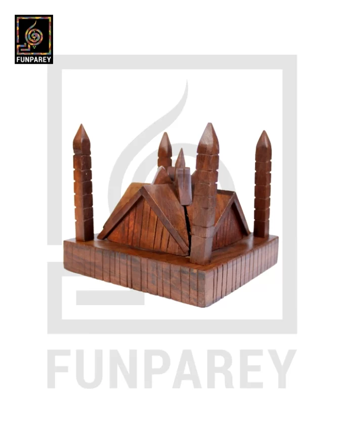 Handmade Wooden Premium Faisal Masjid Model 7"