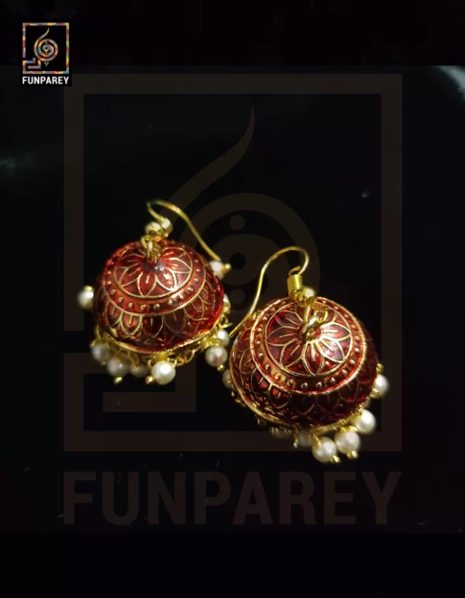 Ethnic Tribal Metallic Earrings "Czarina Bleed"