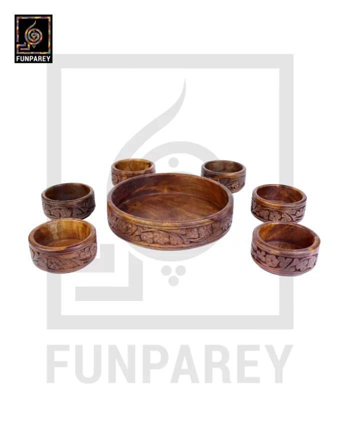 Hand Carved Premium Wooden Bowl Set