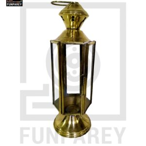 Handmade Brass Antique Candle Lantern (Large)