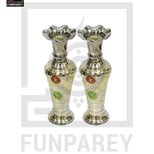 Handmade 10" Brass Vase Pair 'Pensive'