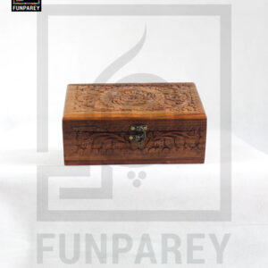 Hand Carved Wooden Jewelry Box 6/9