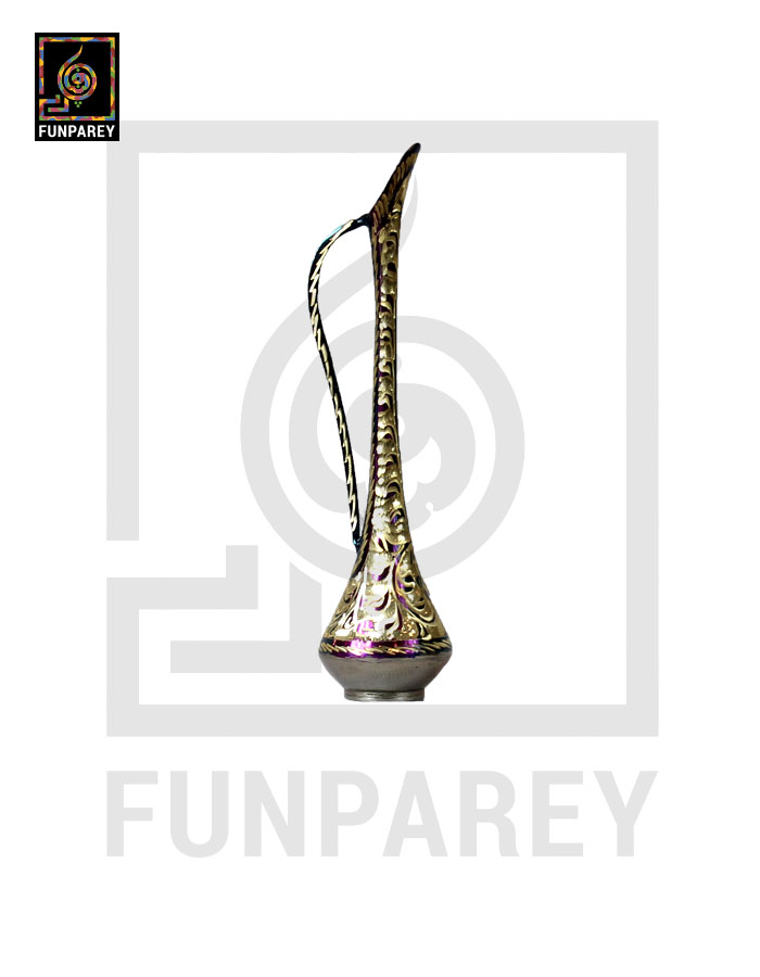 Handmade Brass Flower Vase 8"