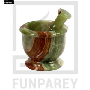 Onyx Stone Mortar & Pestle 4"