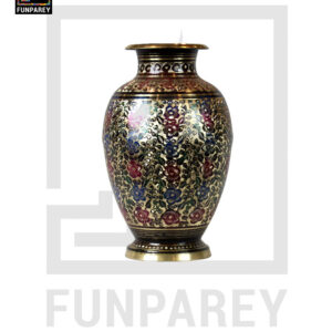 Handmade Decorative Brass Vase Heavy 14" Labyrinth