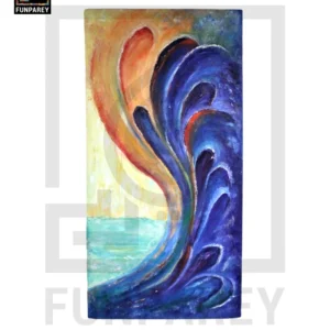Abstract 3D Oil Painting "RIPTIDE" 18X36
