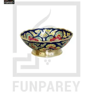 Brass Decorative Snack Bowl 4" With Floral Design