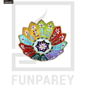 Brass Leaf Design Dry Fruit Bowl 4"