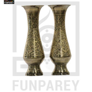 Handmade Brass Vase 10" Pair