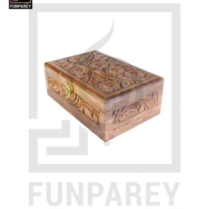 Hand Carved Jewelry Box Premium Wooden 8/5
