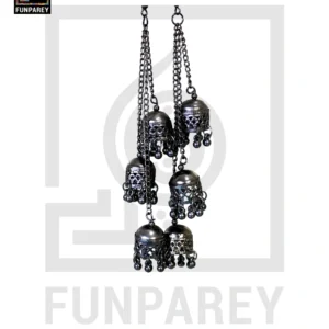 Tribal Oxidized Kashmiri Earrings Dangle Trailing "smoulder"