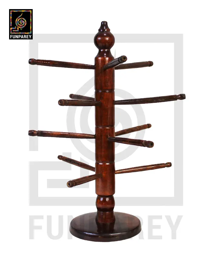 Wooden Bangle Stand – Rod Based – Large