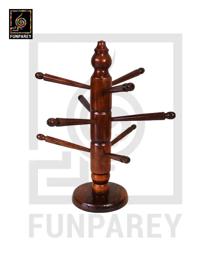 Wooden Bangle Stand/Rod Based – Medium