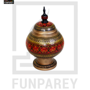 Candy Jar Gumbad – Nakshi Makrama Red and Yellow